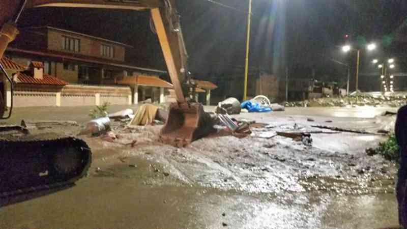 Tiquipaya vuelve a padecer por la mazamorra; hay viviendas afectadas