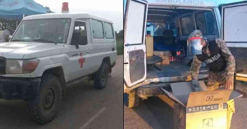 Armada retiene ambulancia que transportaba cerveza en Laguna Suárez