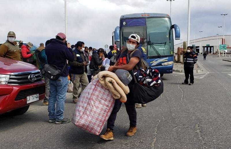 Bolivianos que cumplen la cuarentena por Covid-19 en Chile, ingresarán directamente a sus regiones