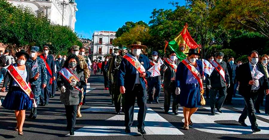 Chuquisaca conmemora el Grito Libertario en medio de la pandemia
