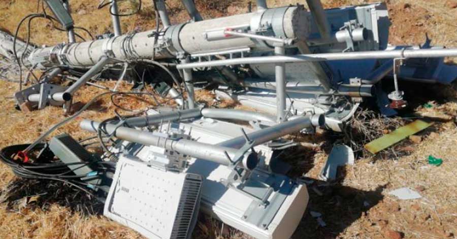 Tras presunto atentado a una torre, vecinos de K‘ara K‘ara guardan silencio 