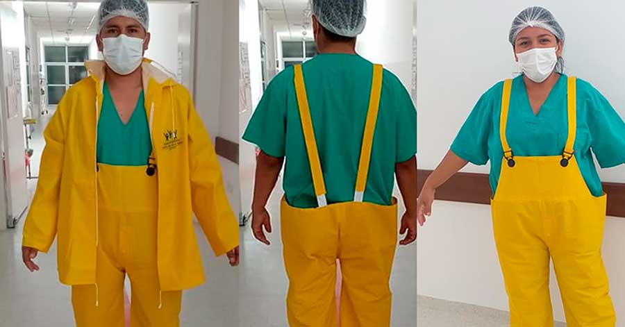 Trabajadores del hospital El Bajío son sorprendidos con trajes de jardinería para atender a pacientes con Covid-19