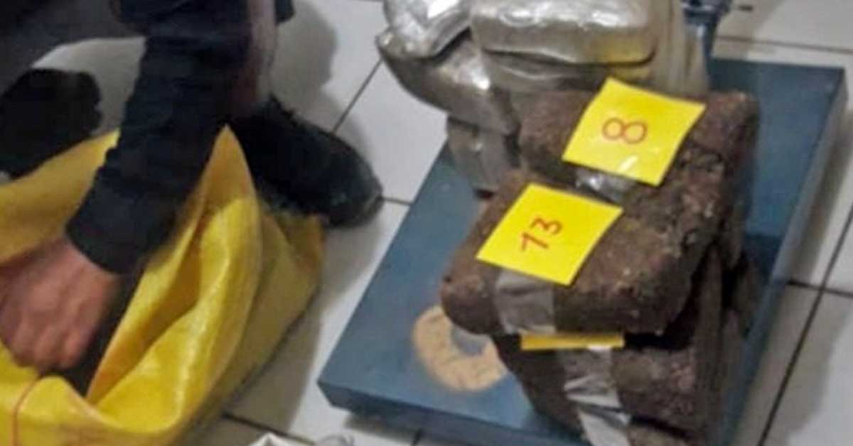 El Juzgado de Villa Montes dictó la detención preventiva para un hombre que llevaba 18 kilos de Marihuana