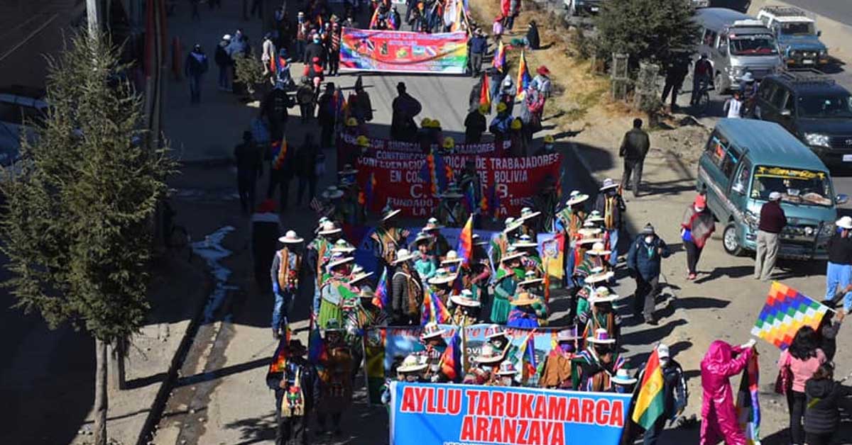 COB realizó una marcha en protesta contra la nueva fecha de las elecciones