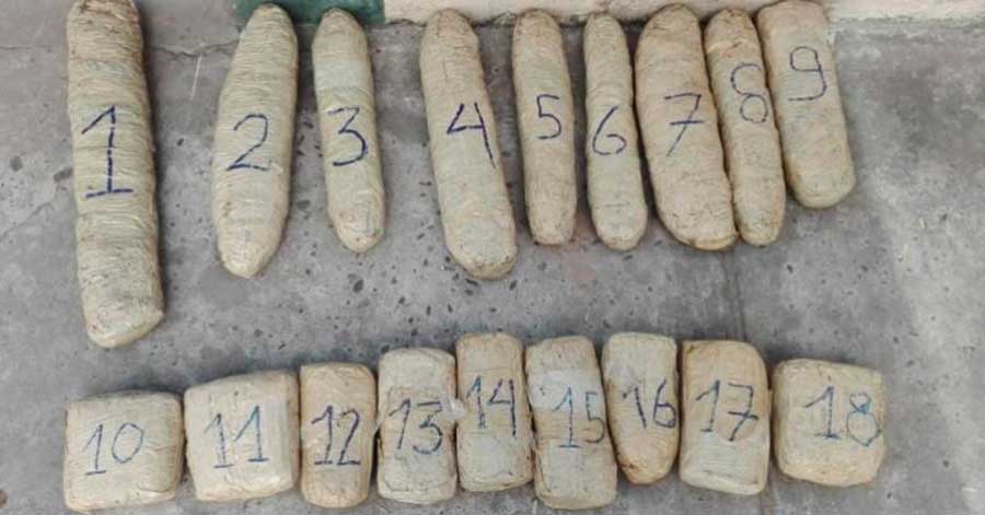 Detienen a dos sujetos por presunto tráfico de 142 kilos de marihuana en Bermejo