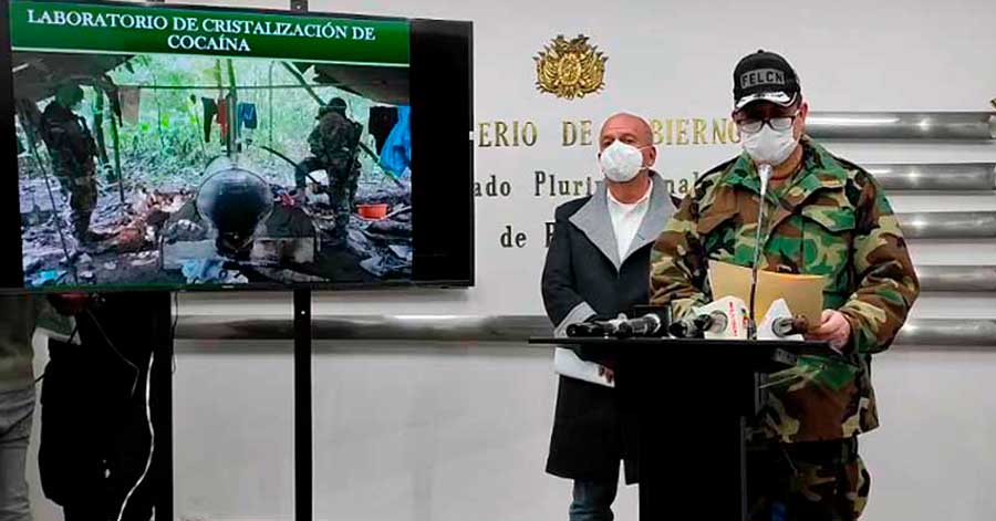 Encuentran laboratorio de cocaína en el Tipnis y capturan a dos colombianos