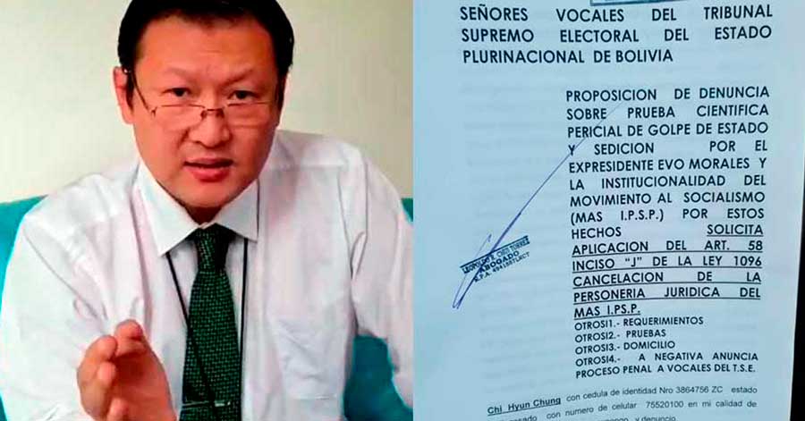 Chi pide al TSE aplicar la Ley 1096 y cancelar personería del MAS por sedición