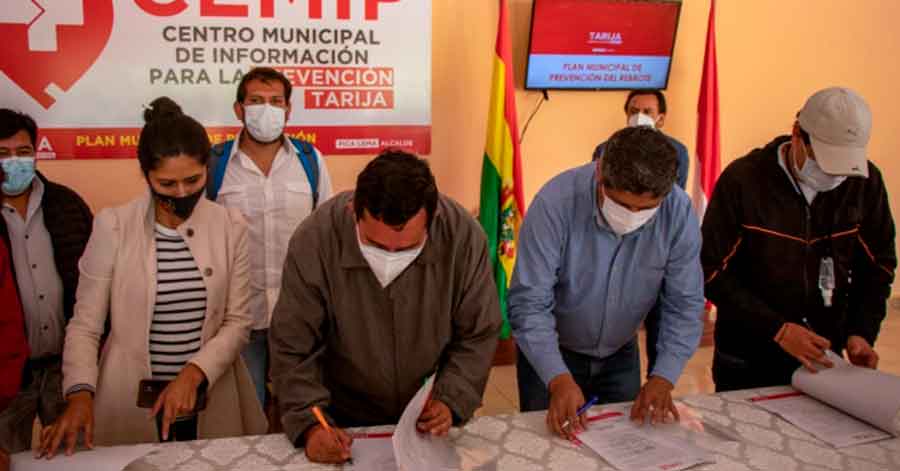 Alcaldía presenta Plan Municipal de Prevención del Rebrote e inaugura el Centro Municipal de Información para la Prevención en Tarija
