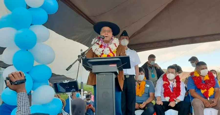 Presidente Luis Arce inauguró el centro de salud en Uriondo-Tarija