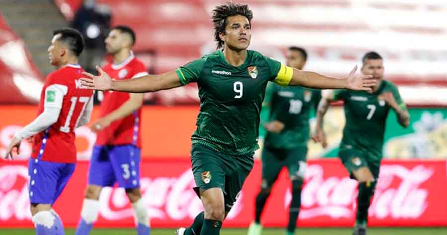 Con gol de Martins, Bolivia suma un empate ante Chile de visitante 