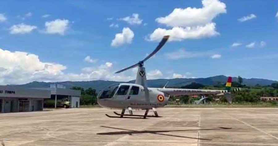 Desaparece helicóptero del Ejército que buscaba a niña perdida en un río de Chuquisaca