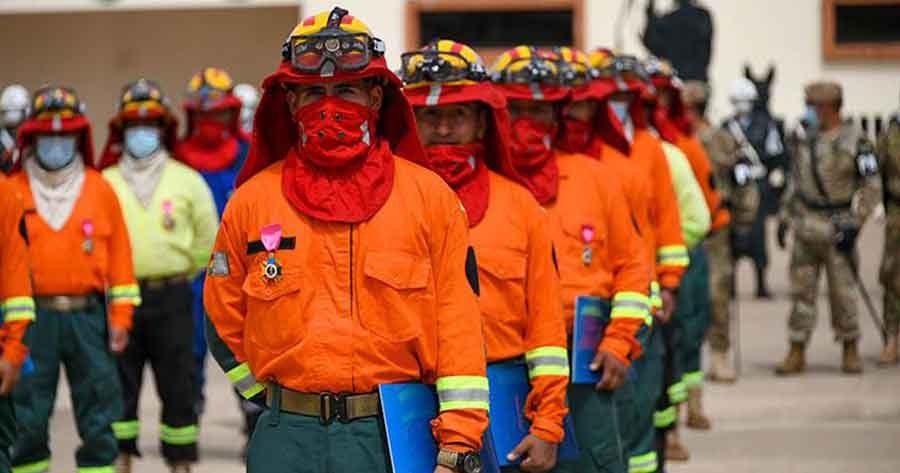 Condecoran a brigadistas que ayudaron a sofocar incendios en Argentina 