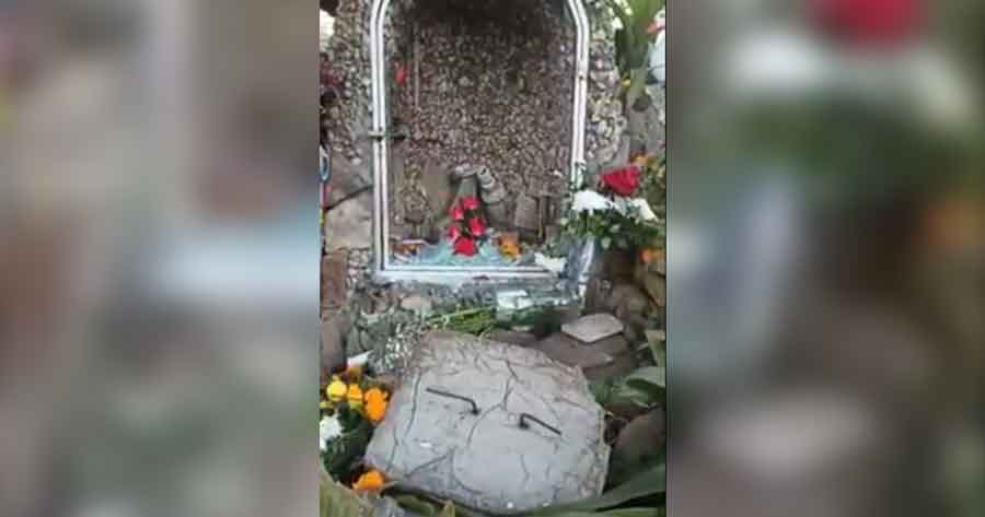 Policía busca a los que destrozaron imagen de la Virgen de Chaguaya en Tarija