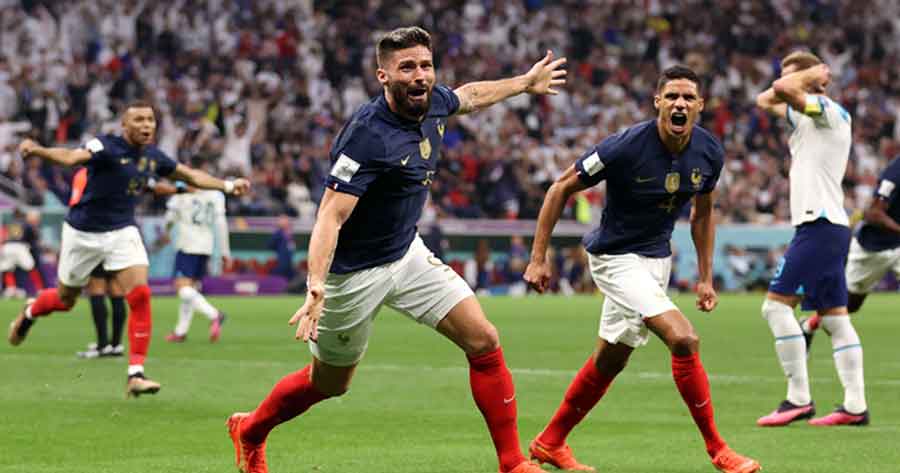 Francia derrota 2-1 y despacha a Inglaterra y avanza a la semifinal