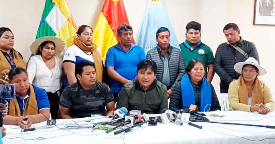 Trópico advierte con paralizar el país si Evo es inhabilitado: ‘que se atenga a las consecuencias Lucho Arce’