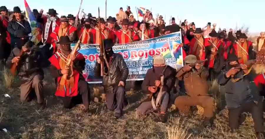 Ministerio de Gobierno instruye investigación contra  ‘ponchos rojos‘ por alzamiento armado y terrorismo
