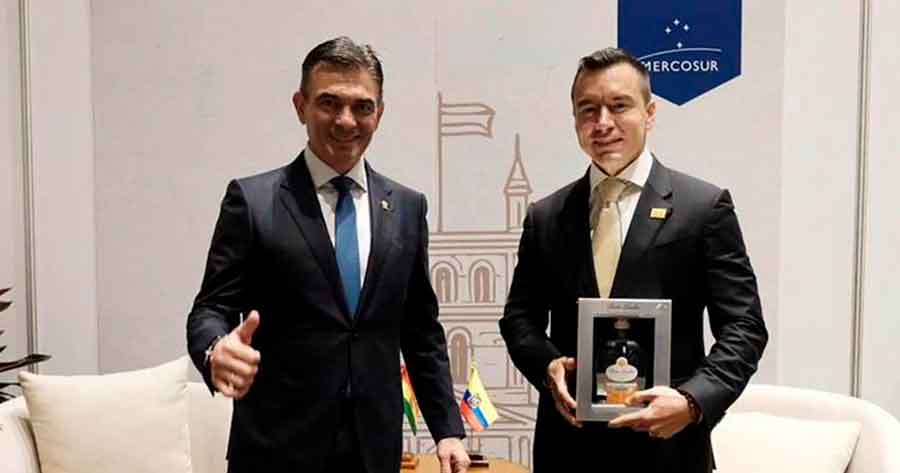 Paz y Noboa acuerdan una hoja de ruta para "profundizar" la integración económica entre Bolivia y 